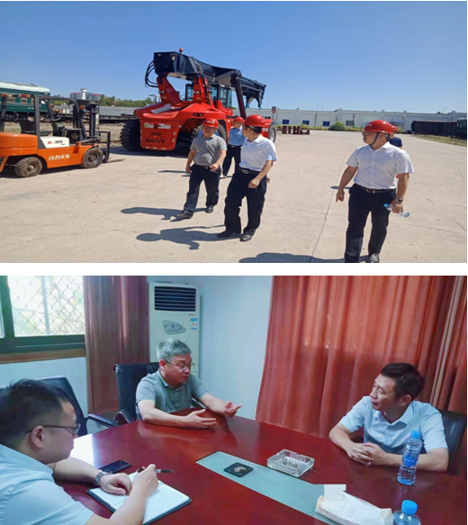 铁路鹰潭车站副站长到访鹰潭防腐公司现场查验集装箱办理站申办条件