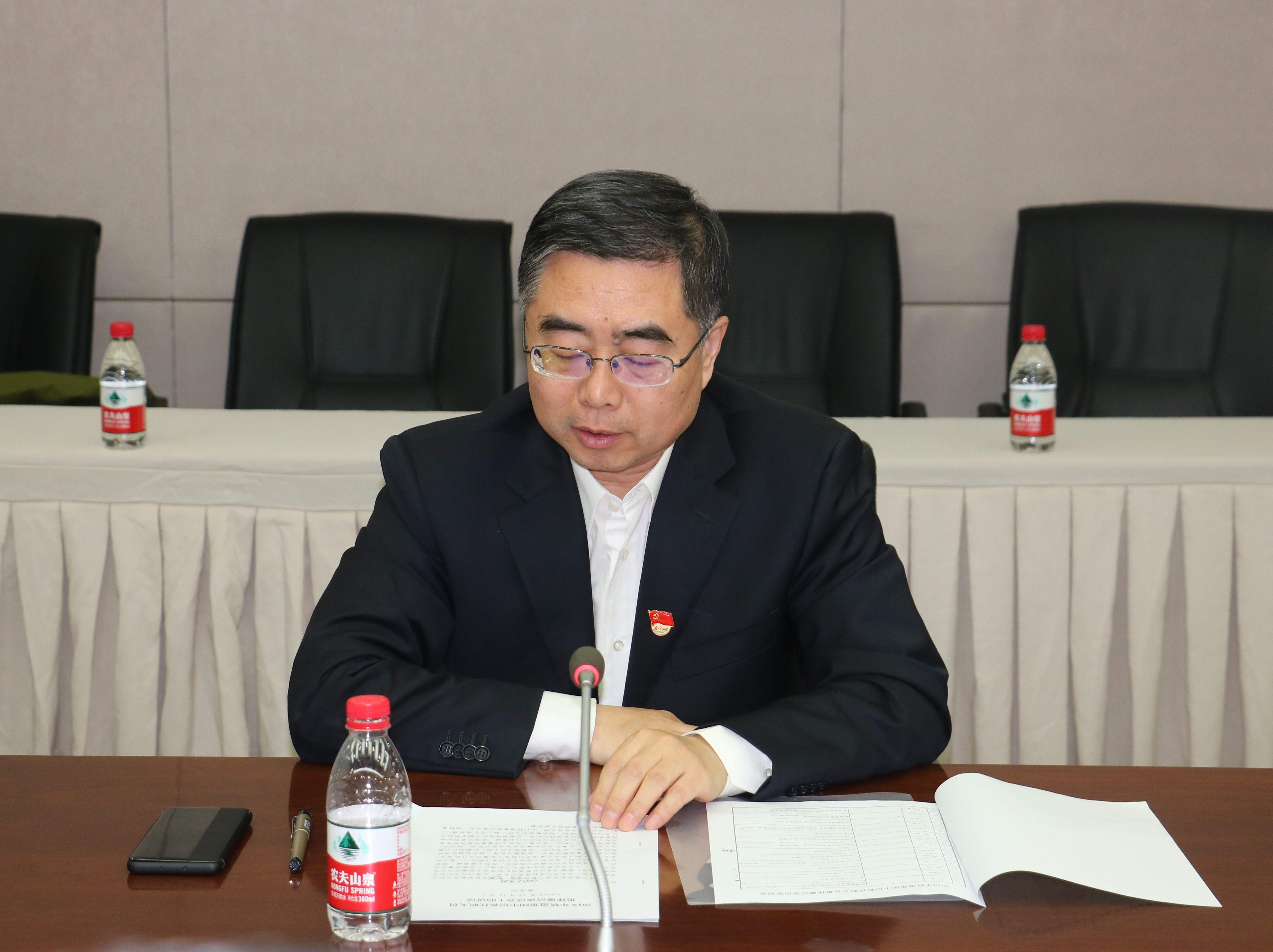 轨道集团纪委书记曹晋明与轨道集团新任职中层人员集体廉政谈话